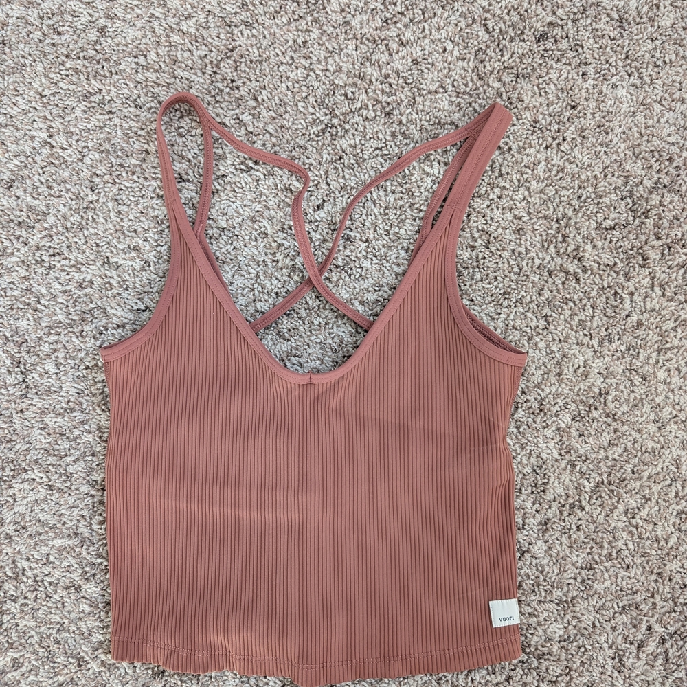 Vuori Ribbed Dusty Rose Camisole